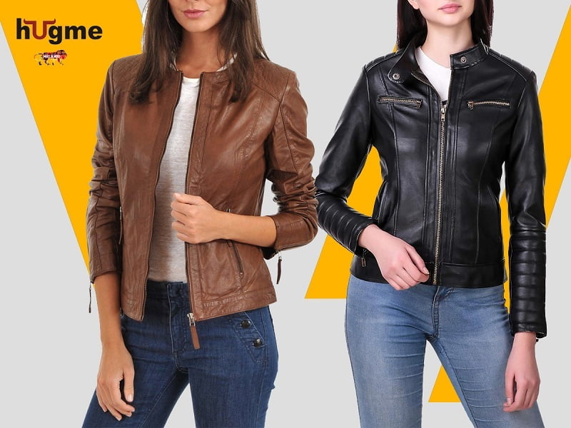 Trendy Women’s Black Leather Jacket – Great Deal!